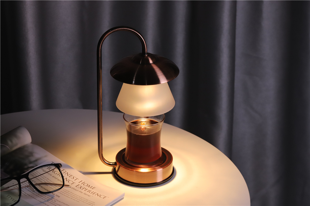 Mini UFO electric candle warmer lamp with glass lamp shade